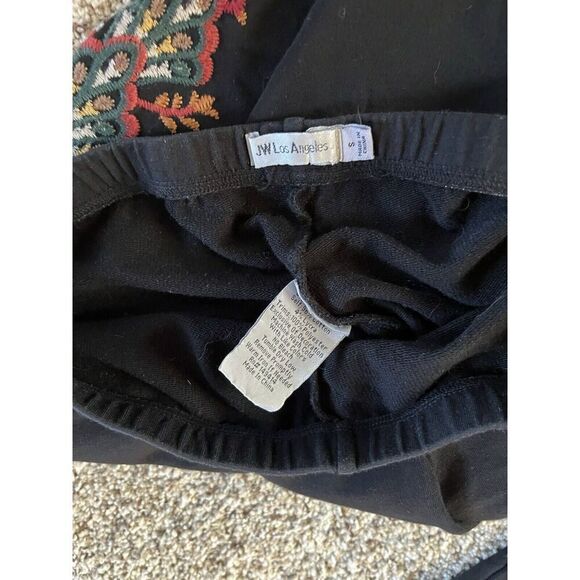 Johnny Was AVITA Embroidered Leggings Black Floral S - Picture 11 of 13